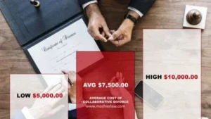 Two men sitting at a table, signing a contract.